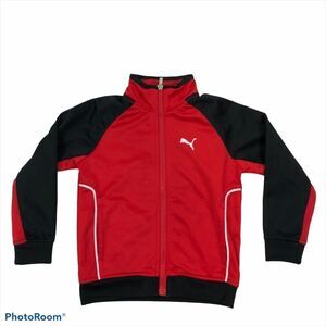 Boys 4T Puma Red Zip‎ Up Track Jacket Back Logo